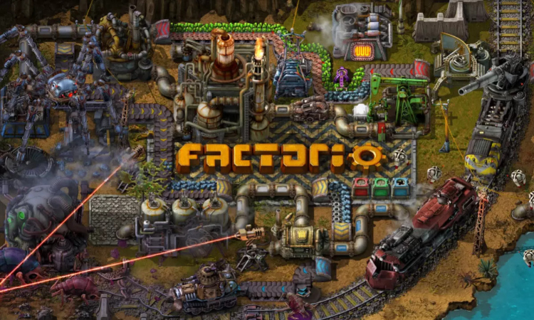 Miniatura Fabryki, strzelanina, obcy- Factorio.